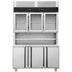 Masa frigorifica cu dulap superior GGM Gastro KKC3T7 (Inox) Thumb