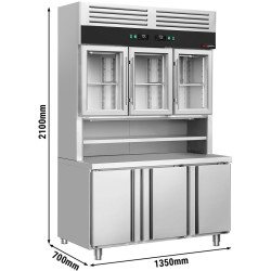Masa frigorifica cu dulap superior GGM Gastro KKC3T7 (Inox) Thumb
