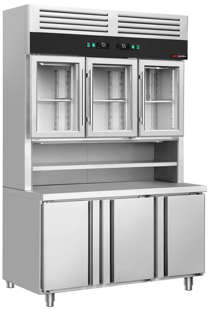 Masa frigorifica cu dulap superior GGM Gastro KKC3T7 (Inox)