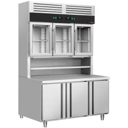 Masa frigorifica cu dulap superior GGM Gastro KKC3T8 (Inox)