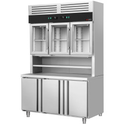 Masa frigorifica cu dulap superior GGM Gastro KKC3T8 (Inox) Thumb