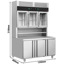 Masa frigorifica cu dulap superior GGM Gastro KKC3T8 (Inox) Thumb