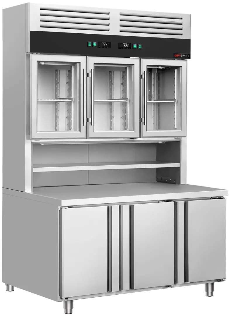 Masa frigorifica cu dulap superior GGM Gastro KKC3T8 (Inox)