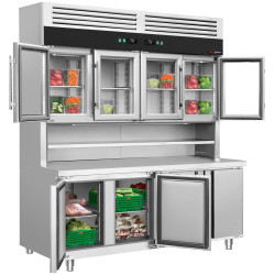 Masa frigorifica cu dulap superior GGM Gastro KKC4T7 (Inox) Thumb