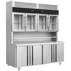 Masa frigorifica cu dulap superior GGM Gastro KKC4T7 (Inox)