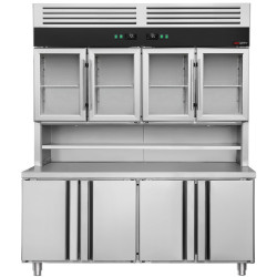 Masa frigorifica cu dulap superior GGM Gastro KKC4T7 (Inox) Thumb