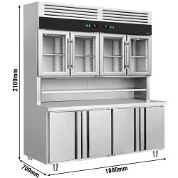 Masa frigorifica cu dulap superior GGM Gastro KKC4T7 (Inox) Thumb