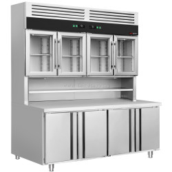 Masa frigorifica cu dulap superior GGM Gastro KKC4T8 (Inox)