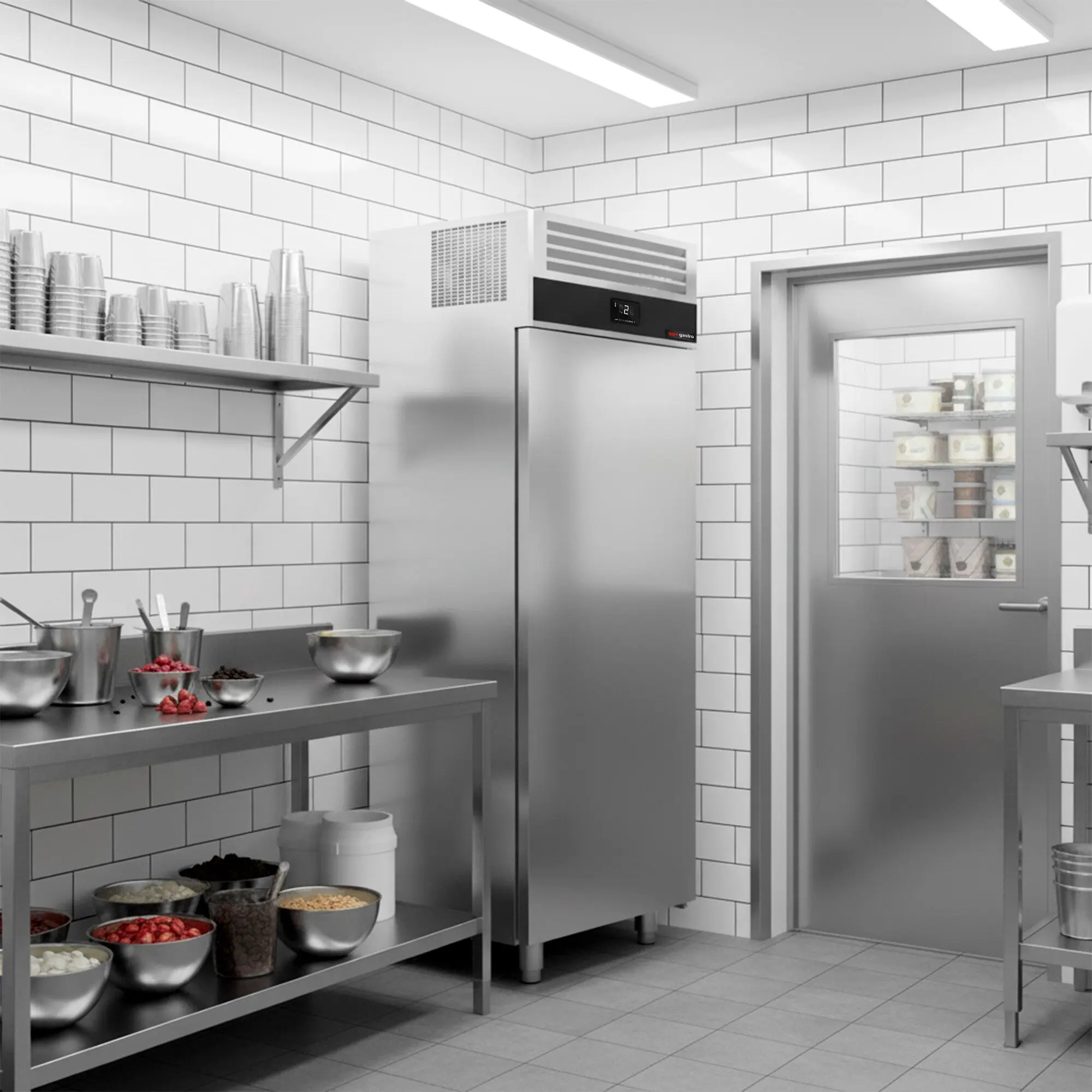 Dulap de congelare pentru inghetata GGM Gastro ETKSC792DN (Inox) - 11