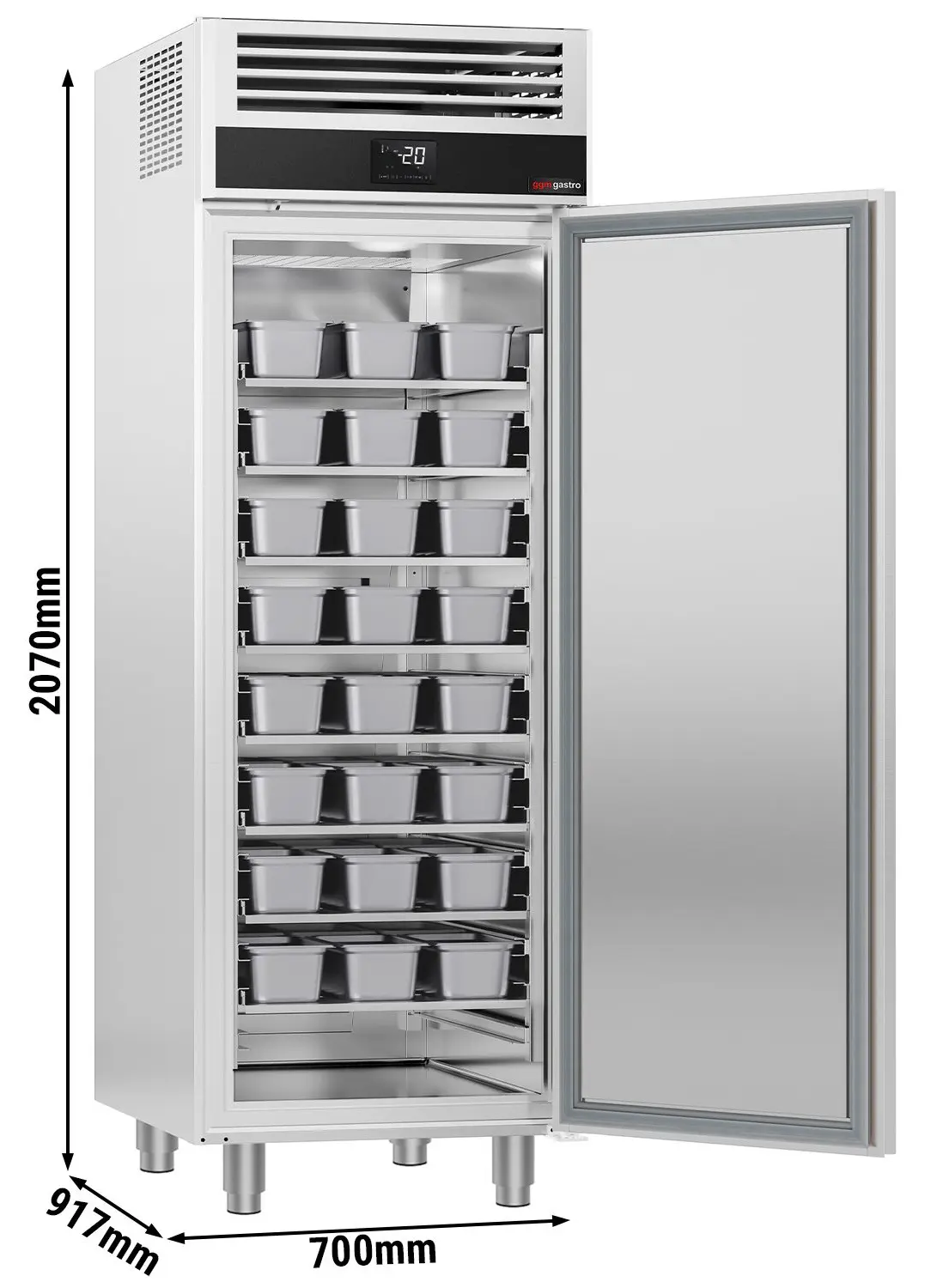 Dulap de congelare pentru inghetata GGM Gastro ETKSC792DN (Inox) - 12