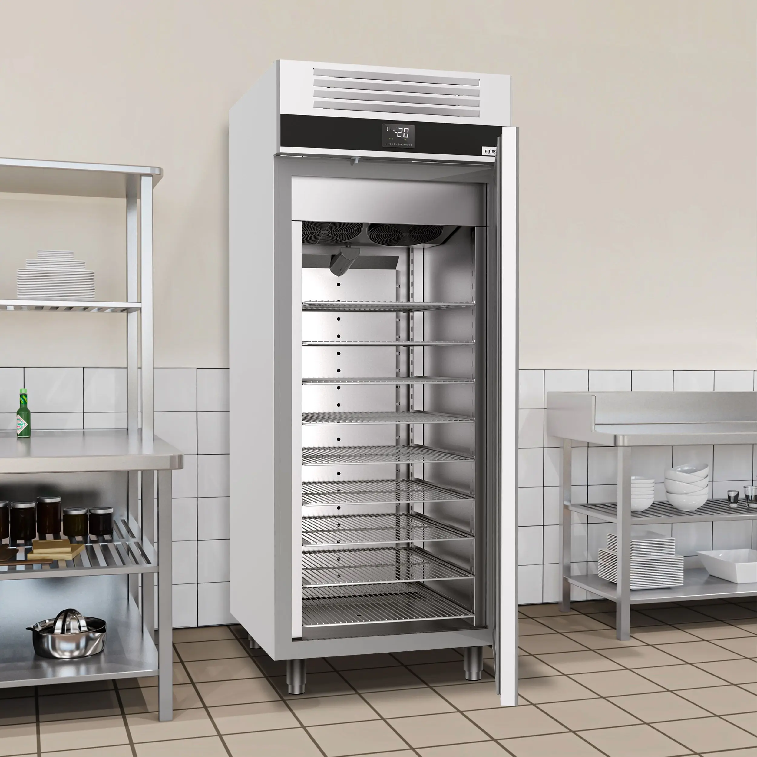 Dulap de congelare pentru inghetata GGM Gastro ETKSF (Inox) - 9