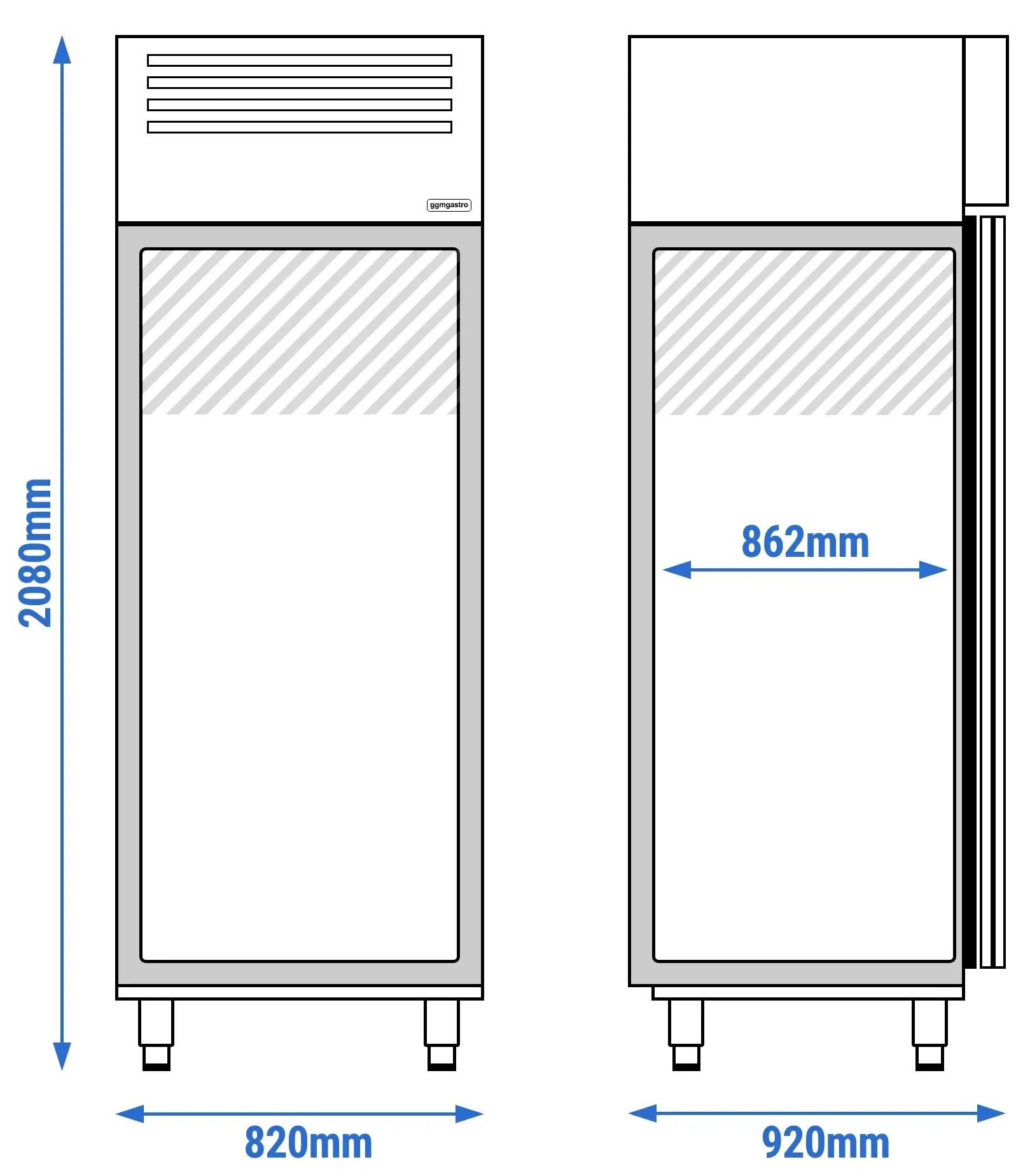 Dulap de congelare pentru inghetata GGM Gastro ETKSF (Inox) - 10