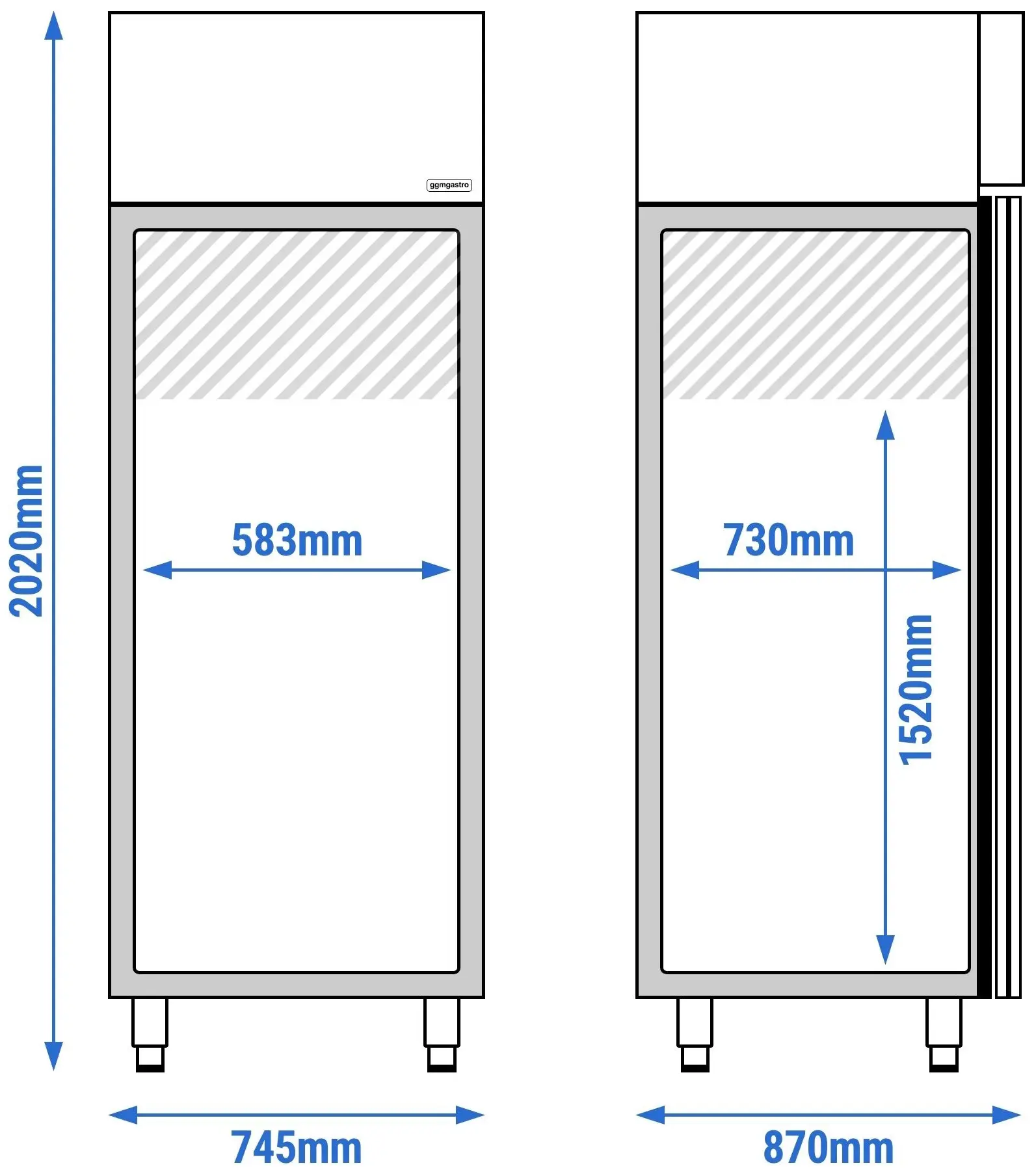 Dulap de congelare pentru inghetata GGM Gastro Premium ETKSSA647 (Anthracite) - 7