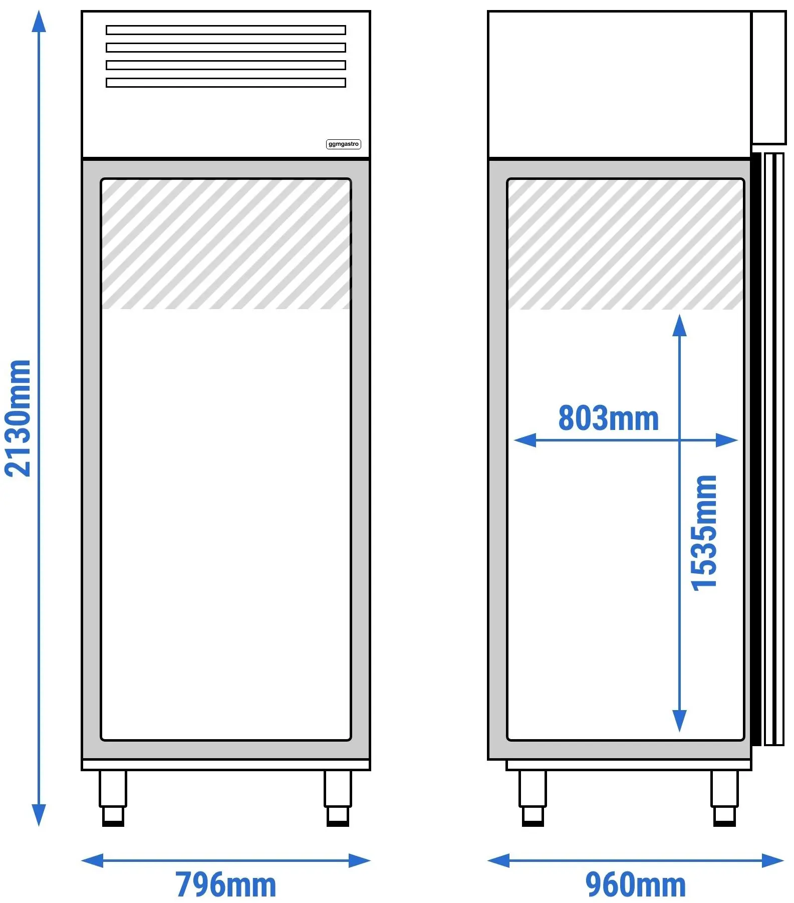 Морозильный шкаф для мороженого GGM Gastro Premium Plus ETEI81T1 (Inox) - 4
