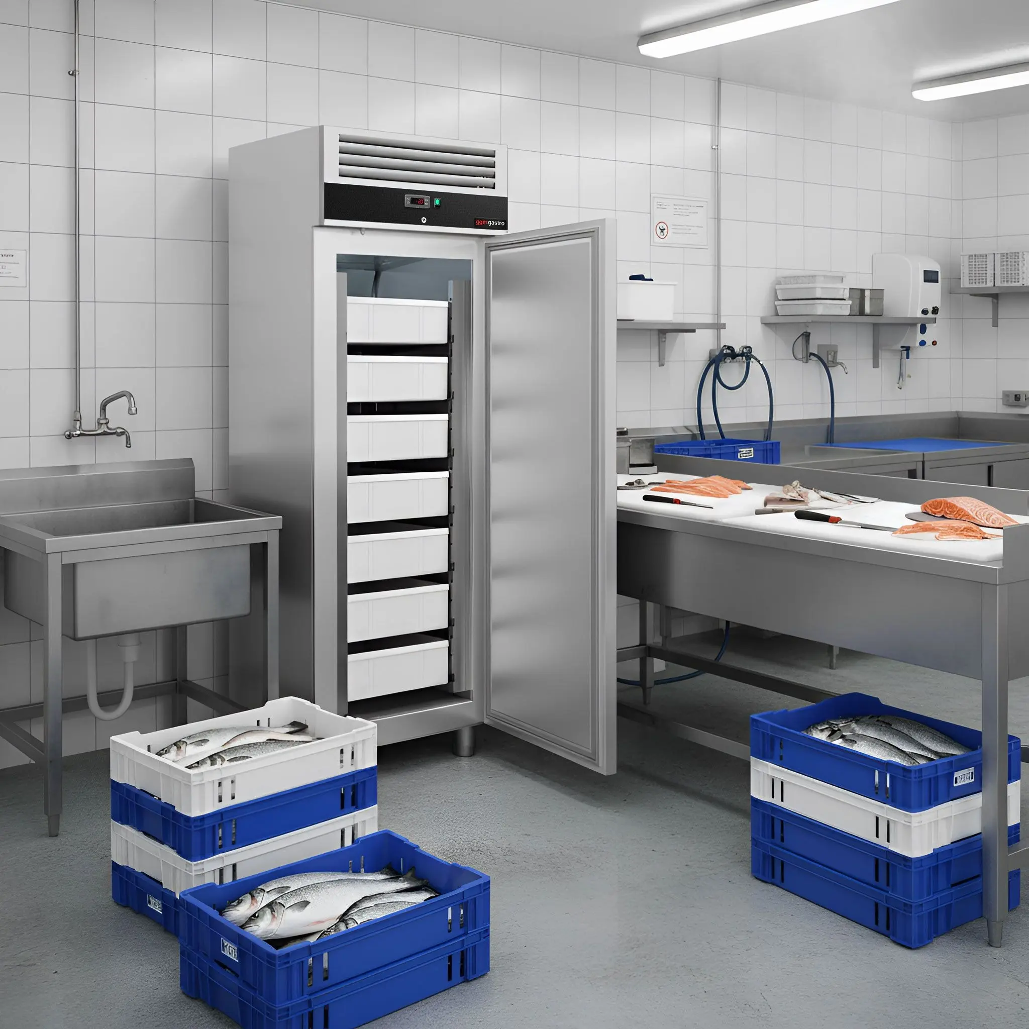 Dulap de congelare pentru pește GGM Gastro Eco TFG530T1ND (Inox) - 10