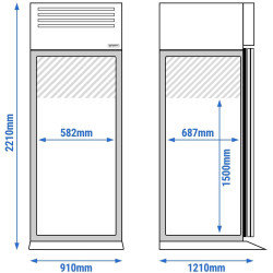 Dulap de congelare pentru cărucior GGM Gastro Premium ETKF912T1 (Inox) Thumb