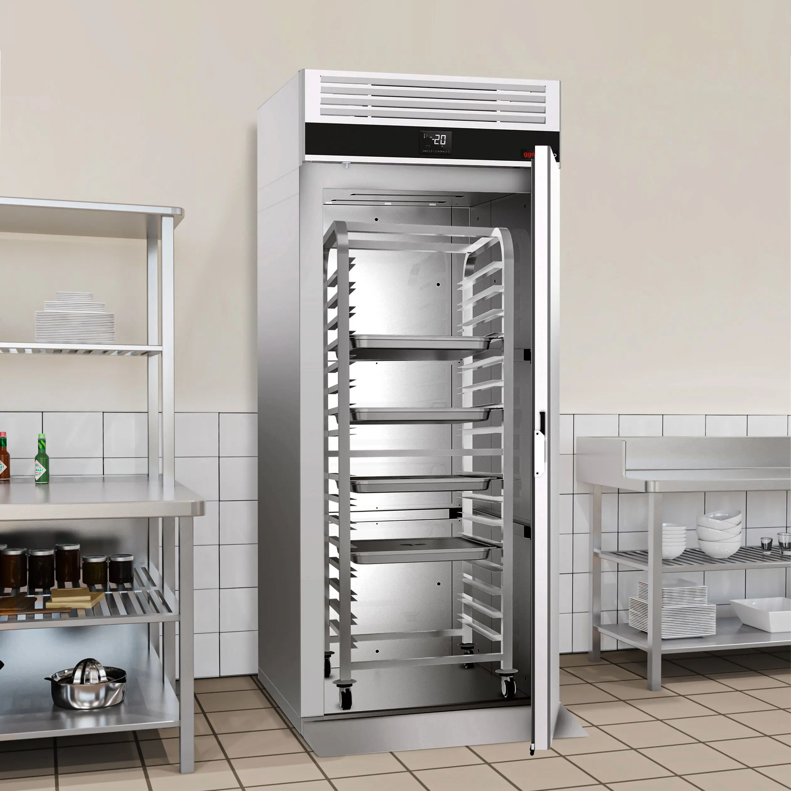 Dulap de congelare pentru cărucior GGM Gastro Premium ETKF912T1 (Inox) - 12