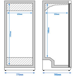 Морозильный шкаф GGM Gastro Eco TKSBL600E (Inox) Thumb