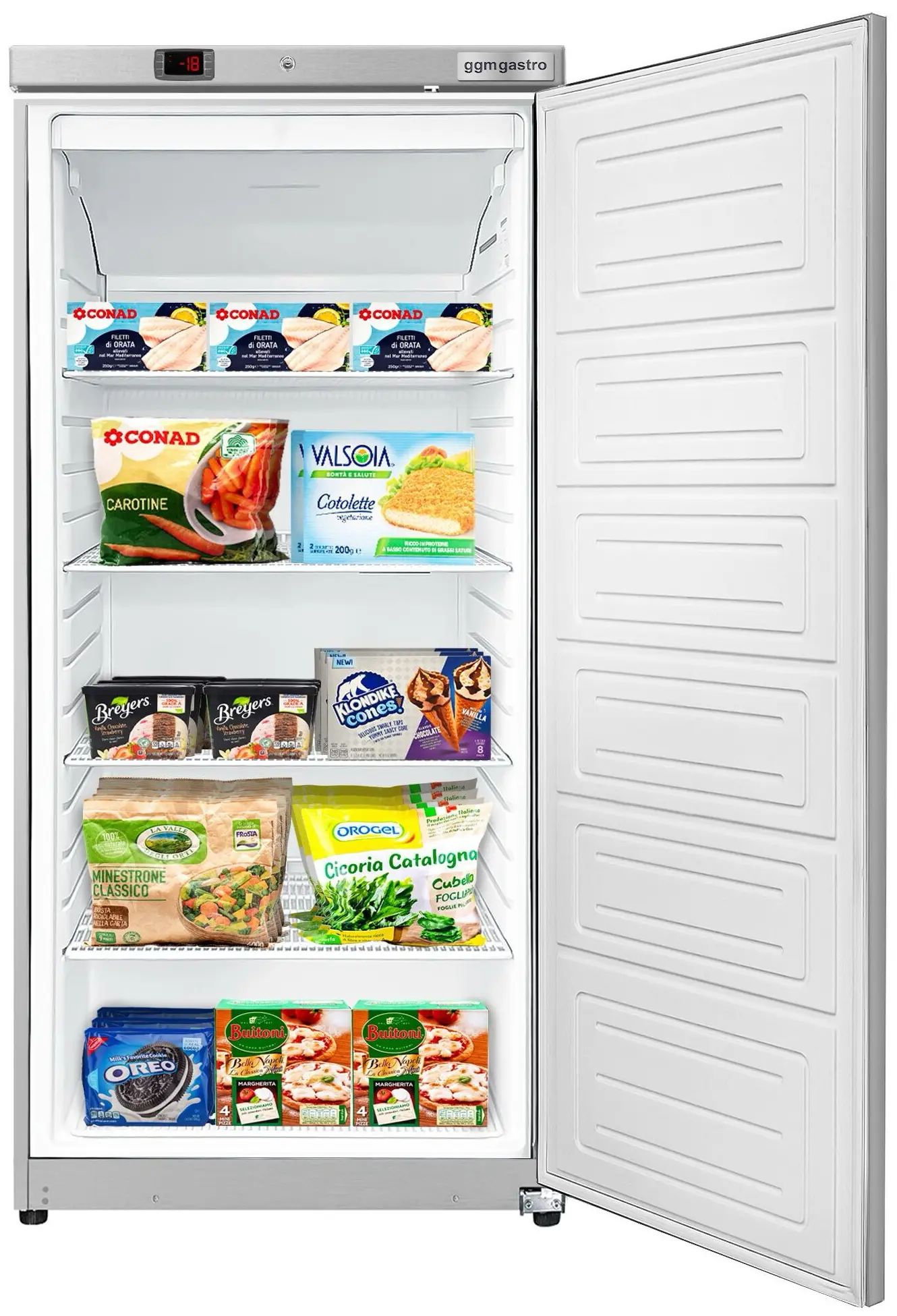Морозильный шкаф GGM Gastro Eco TKSBL600E (Inox) - 3