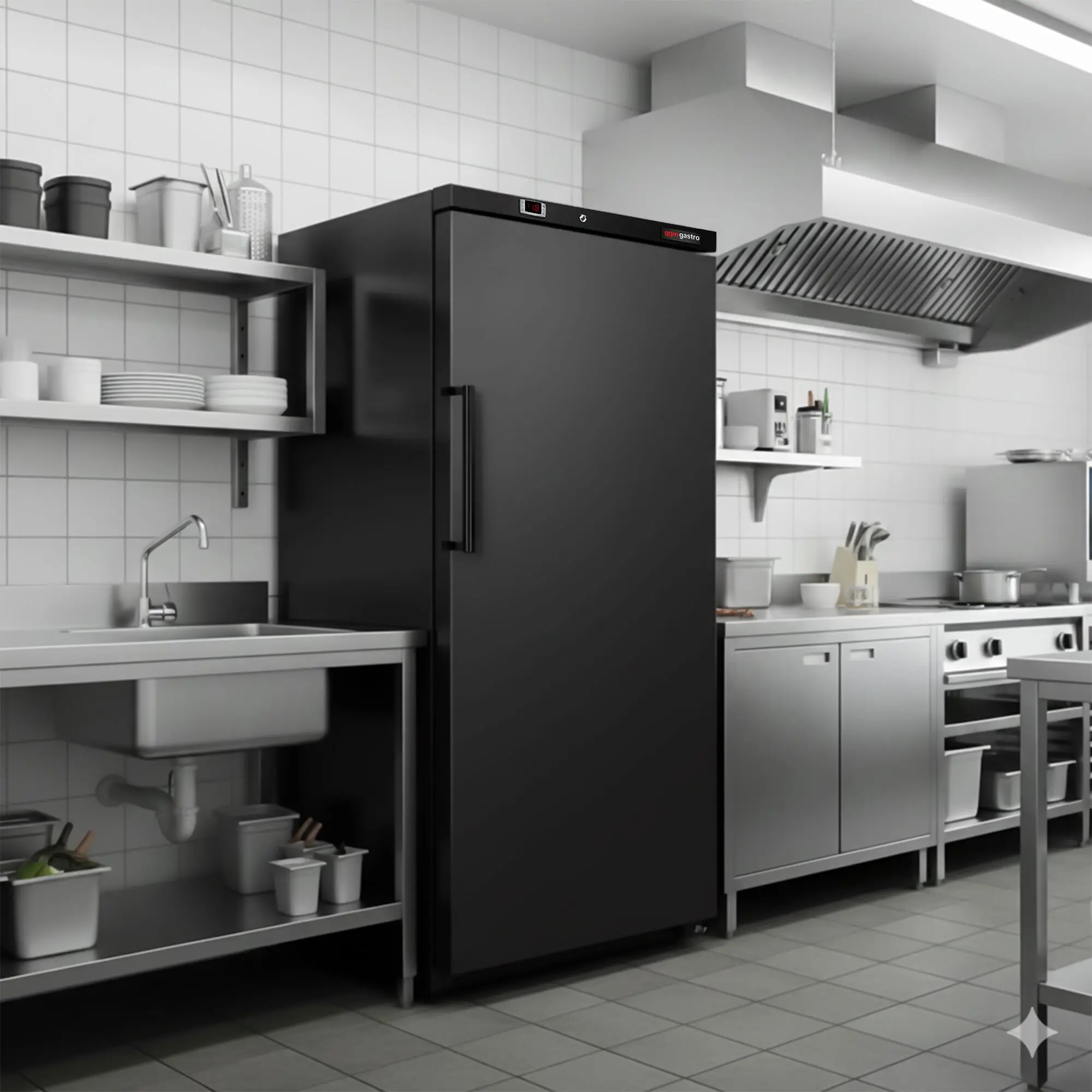 Морозильный шкаф GGM Gastro Eco TKSBL600K (Black) - 15