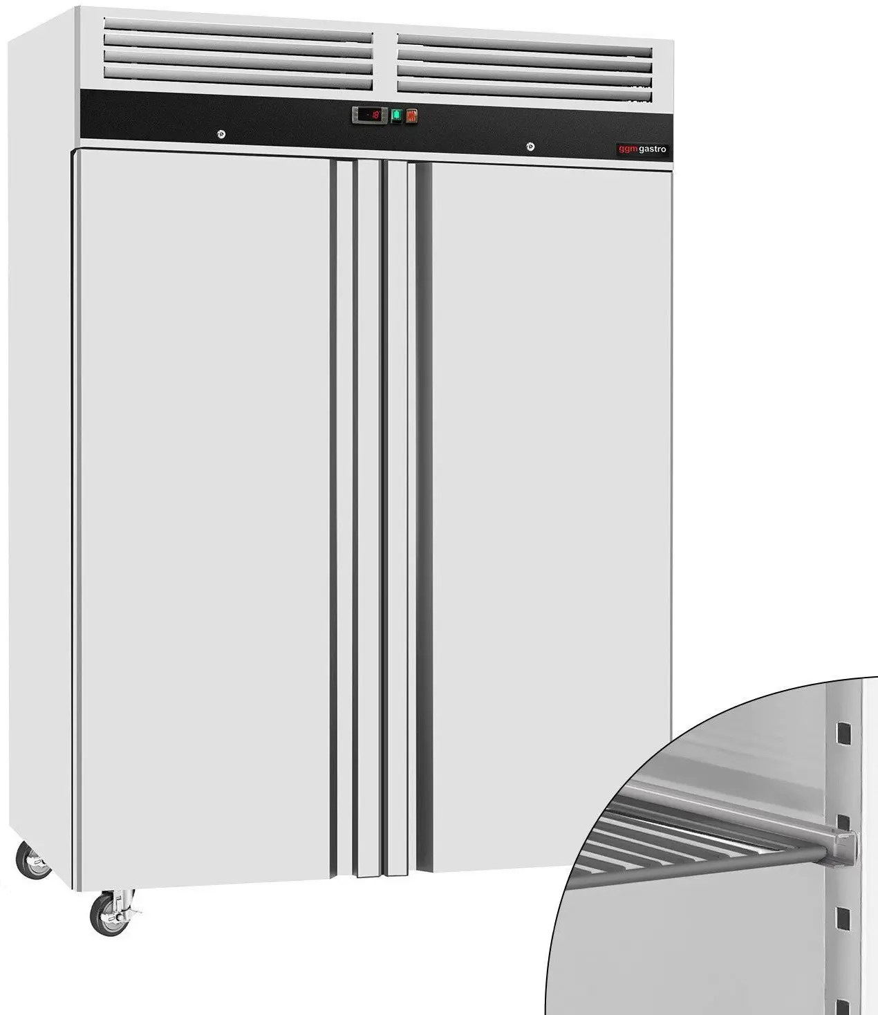 Морозильный шкаф GGM Gastro Eco TKSJ1400ND (Inox) - 11