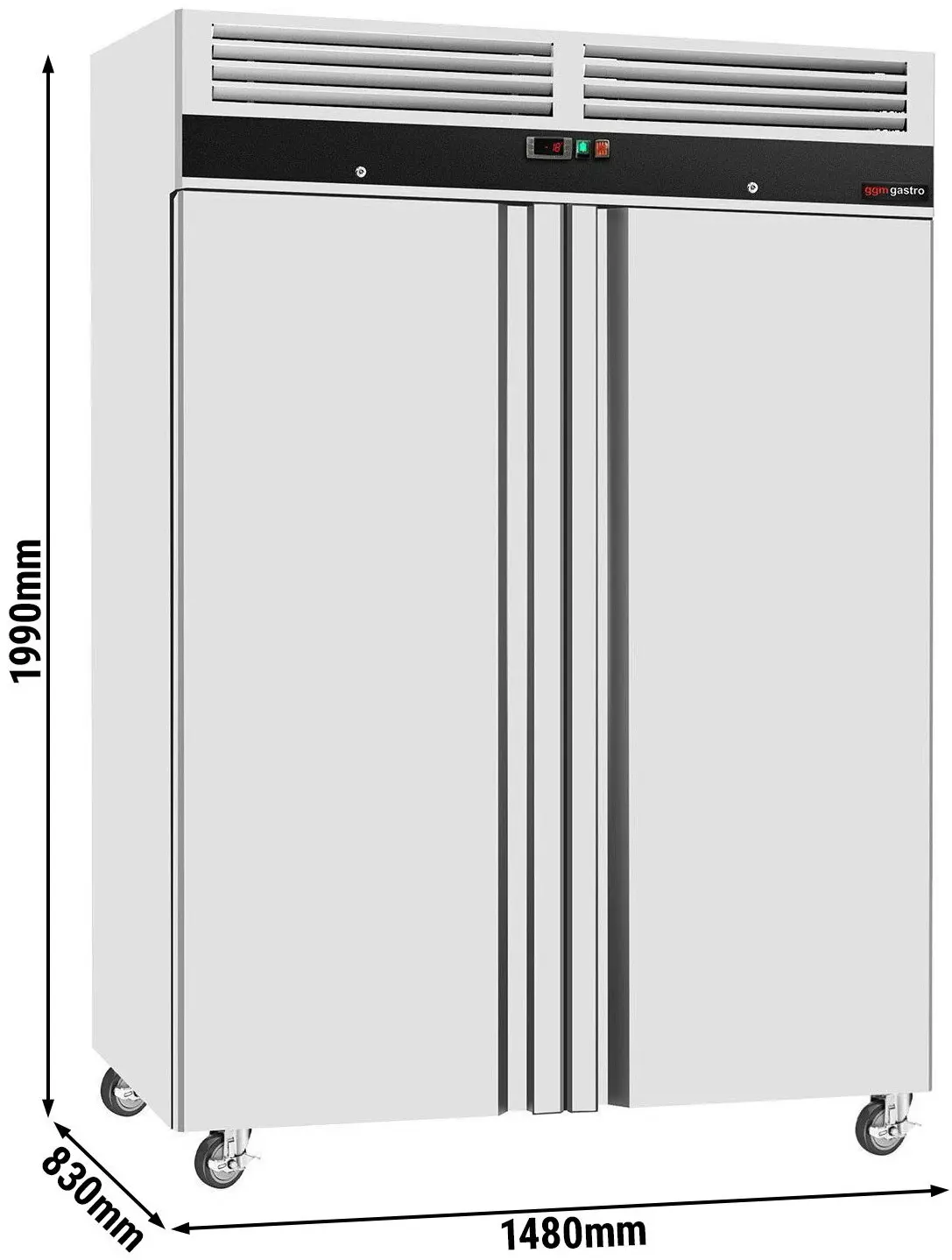 Морозильный шкаф GGM Gastro Eco TKSJ1400ND (Inox) - 12