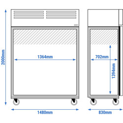 Морозильный шкаф GGM Gastro Eco TKSJ1400ND (Inox) Thumb