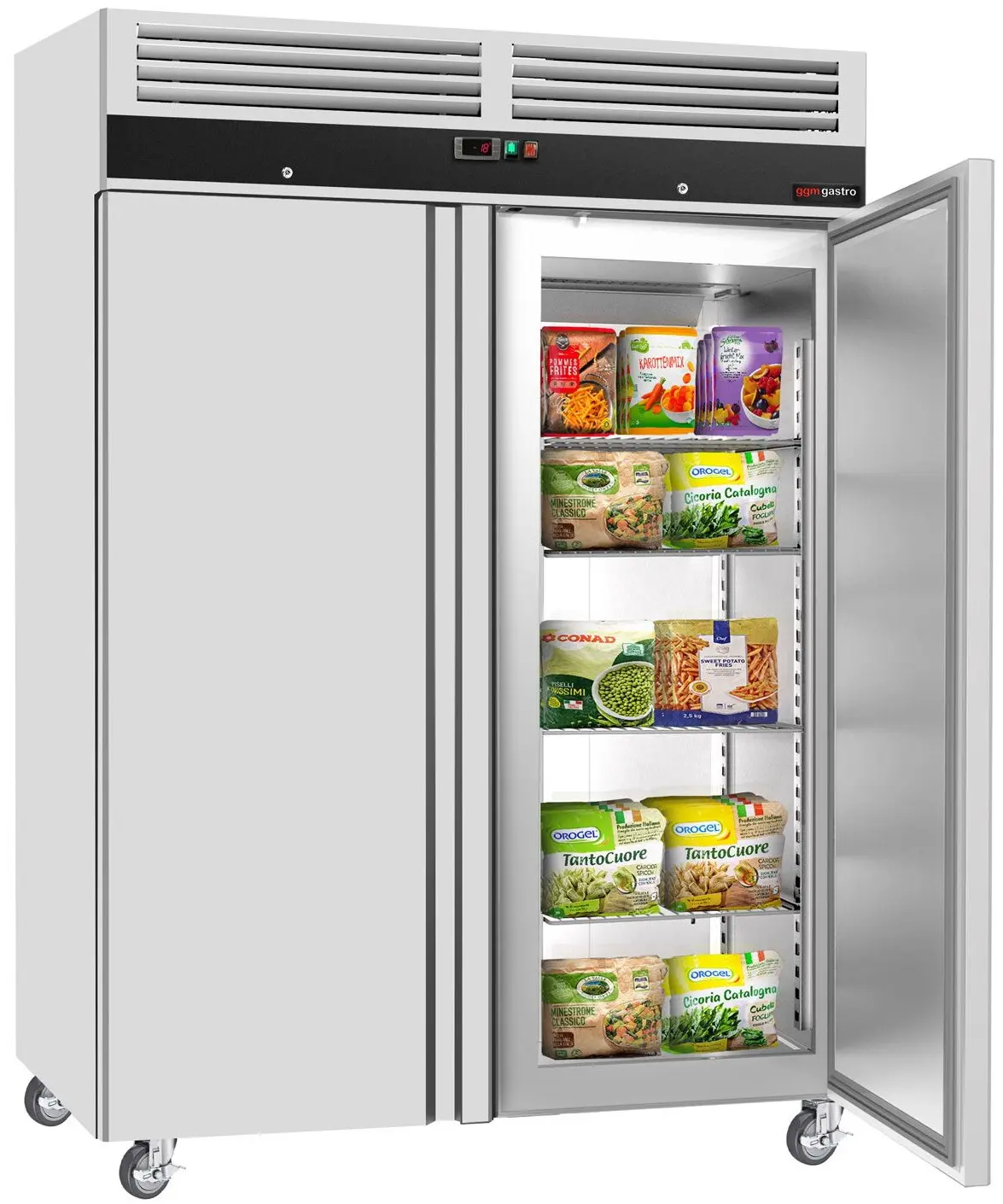 Морозильный шкаф GGM Gastro Eco TKSJ1400ND (Inox) - 4