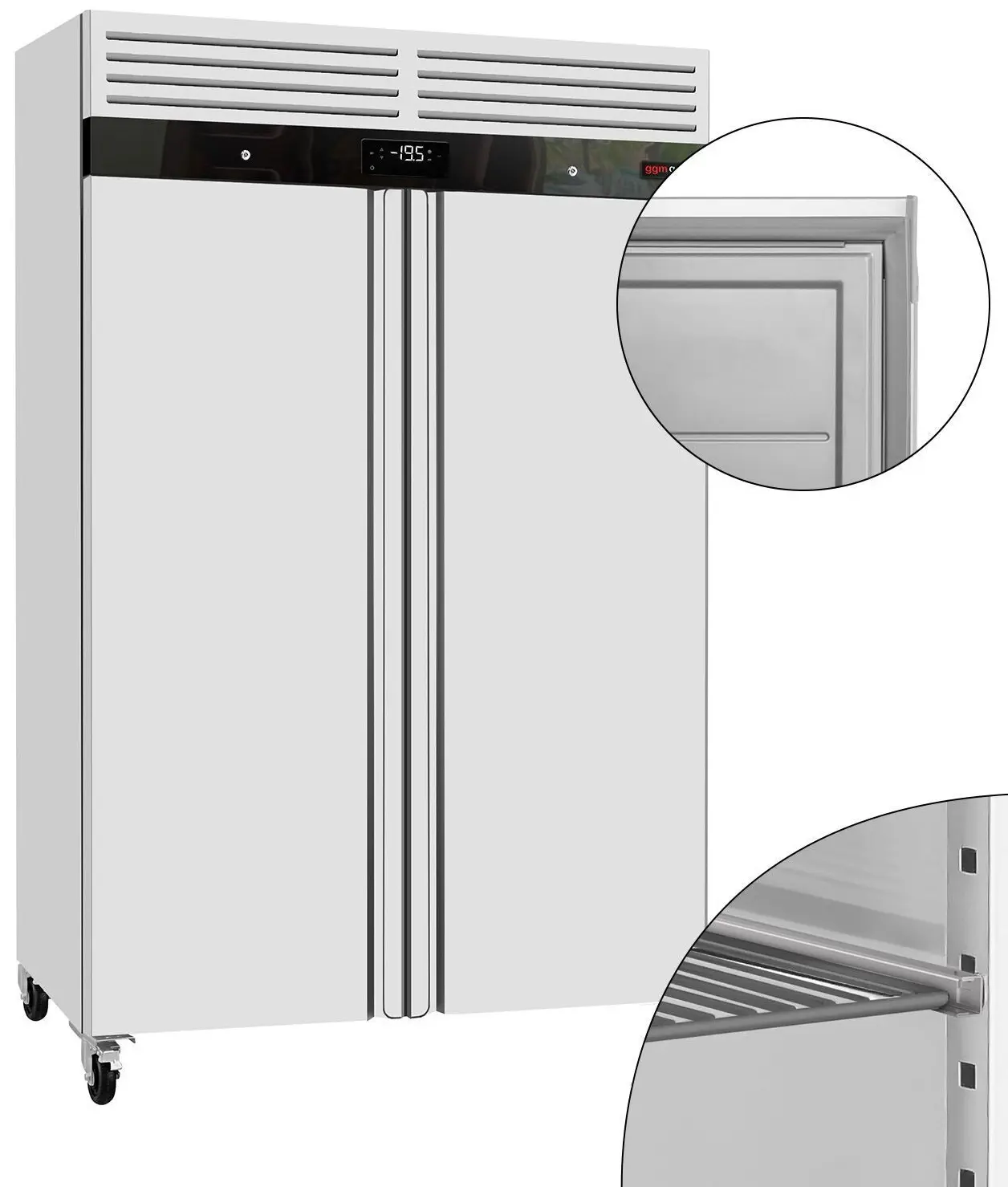 Морозильный шкаф GGM Gastro Eco TSH1200 (Inox) - 11