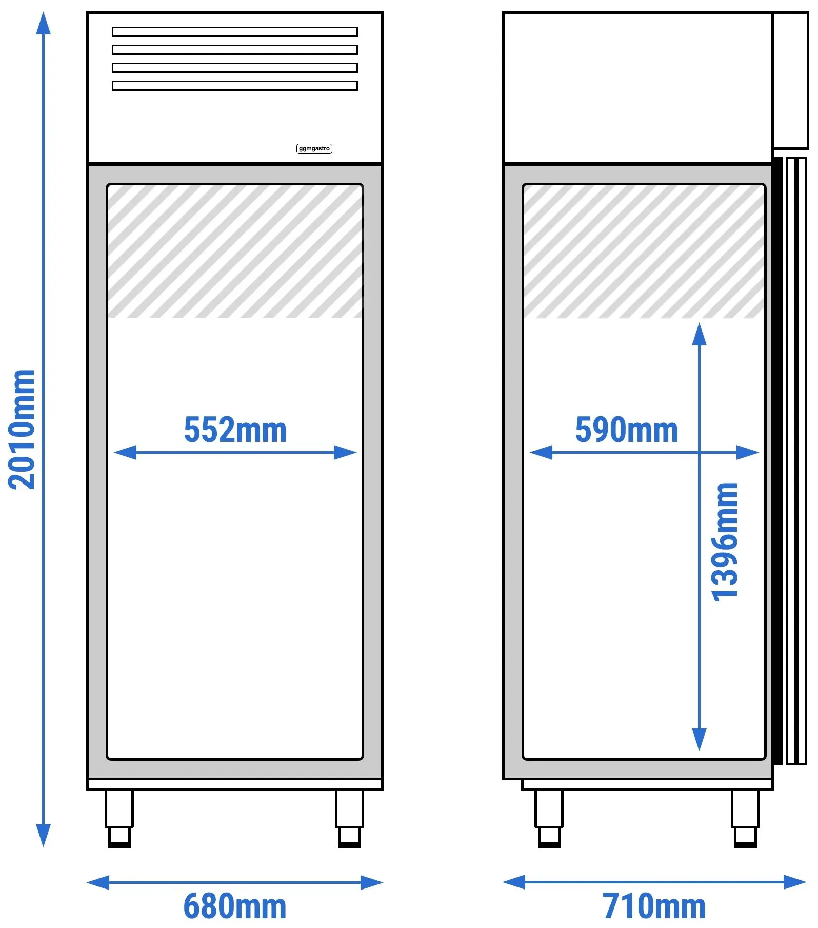 Dulap de congelare GGM Gastro Eco TSH600-N (Inox) - 13