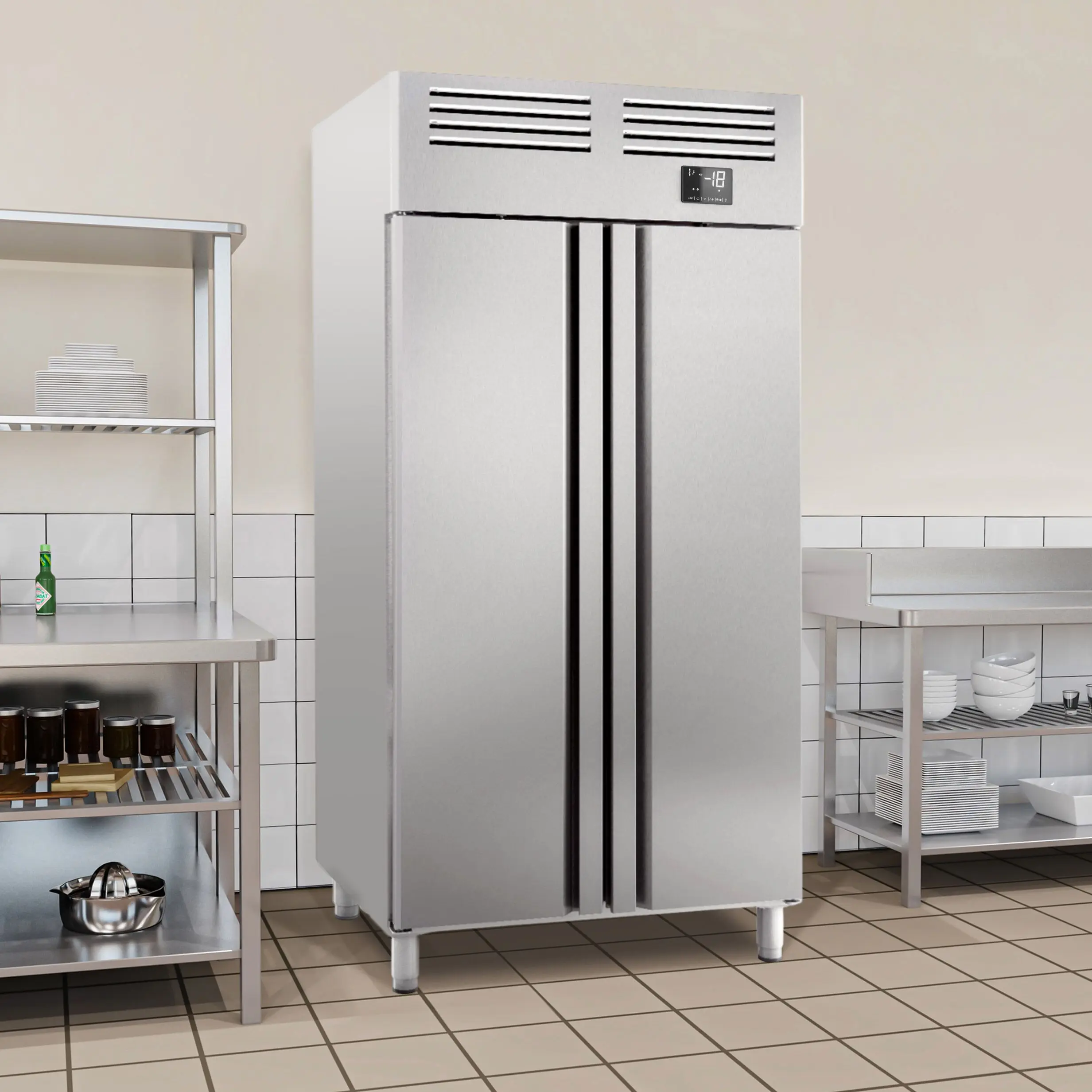 Морозильный шкаф GGM Gastro Premium Plus TGI107T2 (Inox) - 10