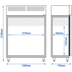 Морозильный шкаф GGM Gastro Premium Plus TGI148T2 (Inox) Thumb