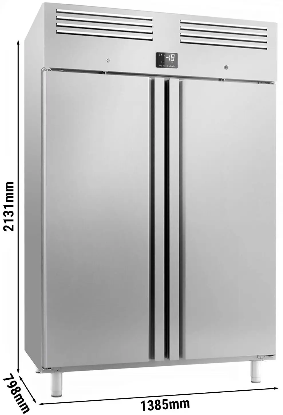 Морозильный шкаф GGM Gastro Premium Plus TGI148T2 (Inox) - 10