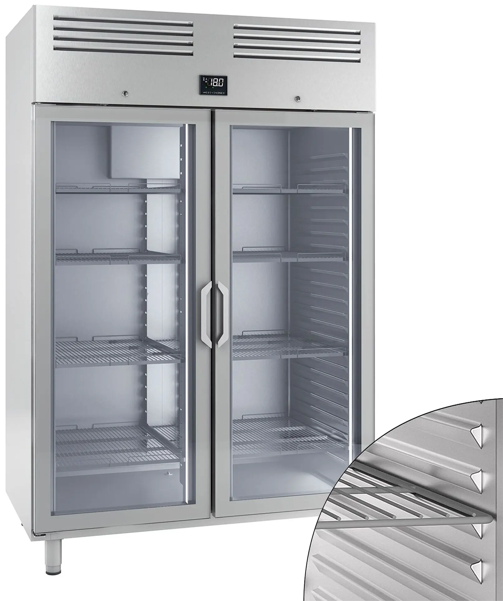 Dulap de congelare GGM Gastro Premium Plus TGI148T2G (Inox) - 2