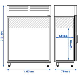Dulap de congelare GGM Gastro Premium Plus TGI148T2G (Inox) Thumb