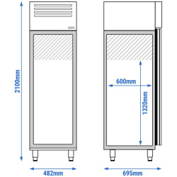 Dulap de congelare GGM Gastro Premium Plus TGI57T1 (Inox) Thumb