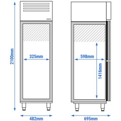 Dulap de congelare GGM Gastro Premium Plus TGI57T2 (Inox) Thumb