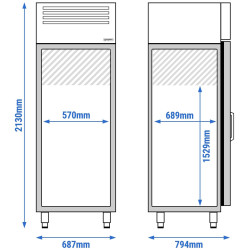 Dulap de congelare GGM Gastro Premium Plus TGI78T1G (Inox) Thumb