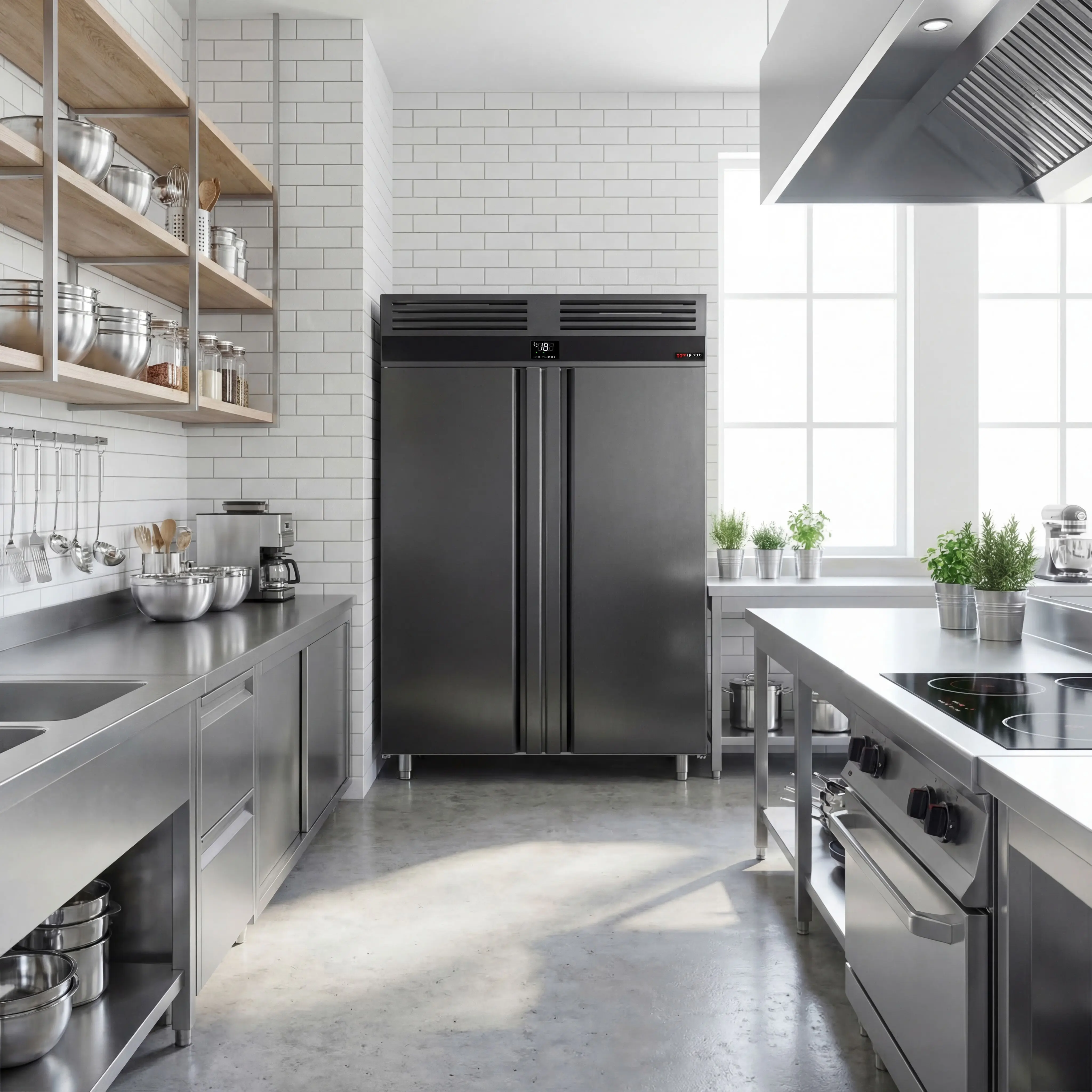 Морозильный шкаф GGM Gastro Premium TF1400B-EF (Anthracite) - 14