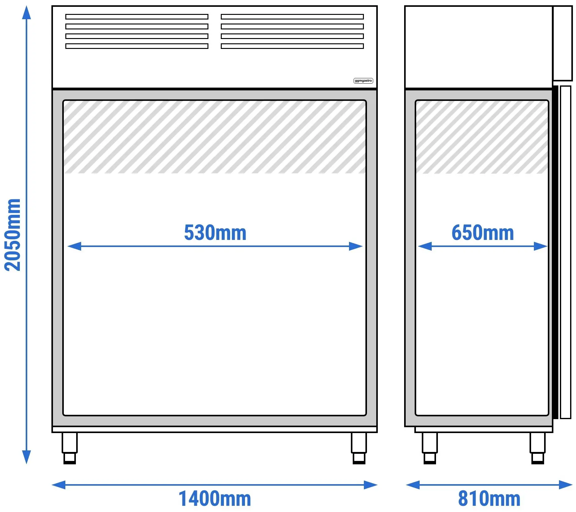 Dulap de congelare GGM Gastro Premium TF1400NDG-EF (Inox) - 11