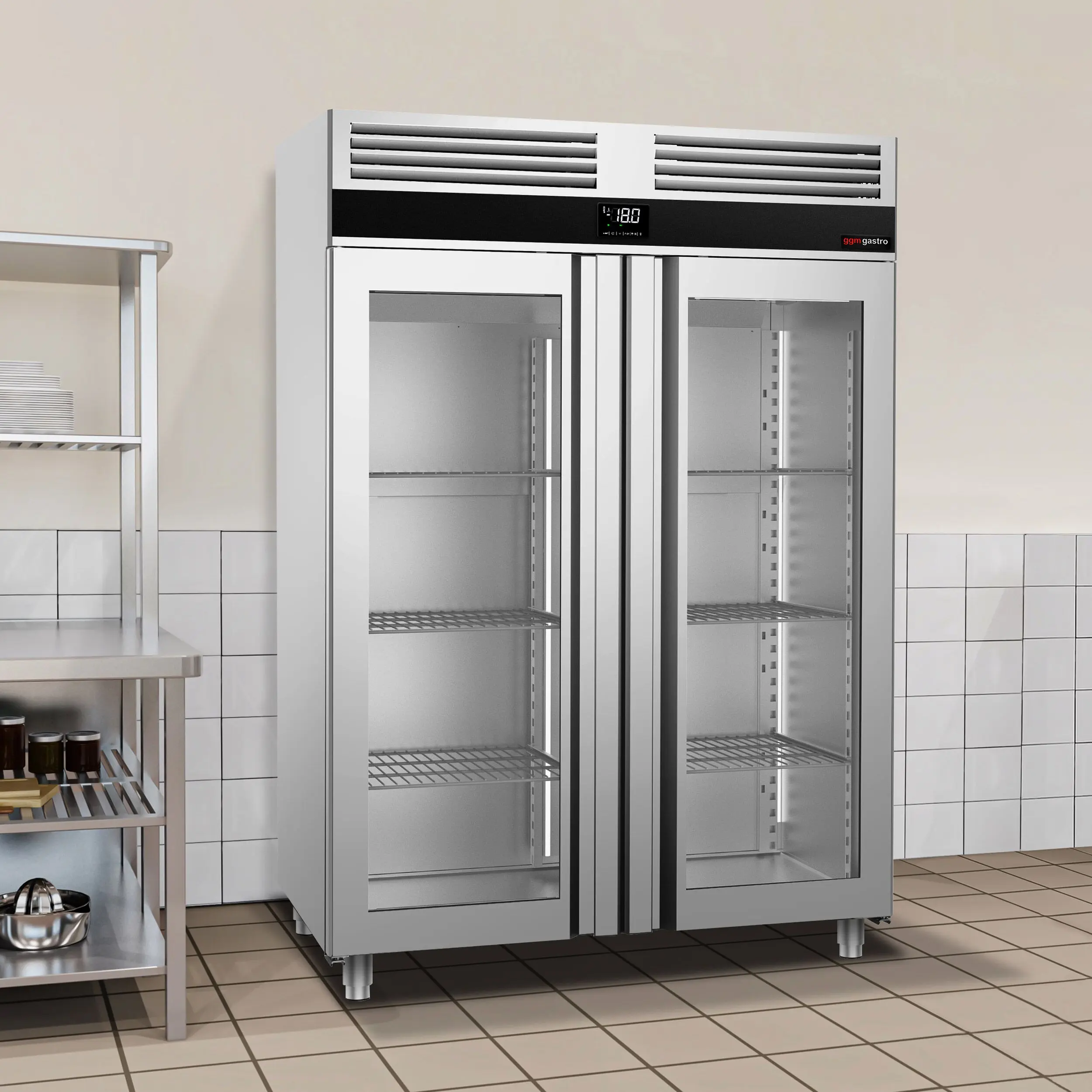 Dulap de congelare GGM Gastro Premium TF1400NDG-EF (Inox) - 12
