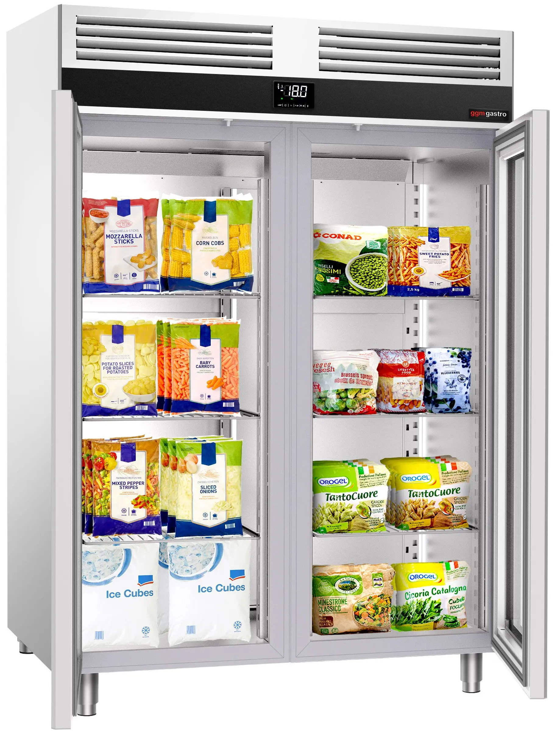 Dulap de congelare GGM Gastro Premium TF1400NDG-EF (Inox) - 4
