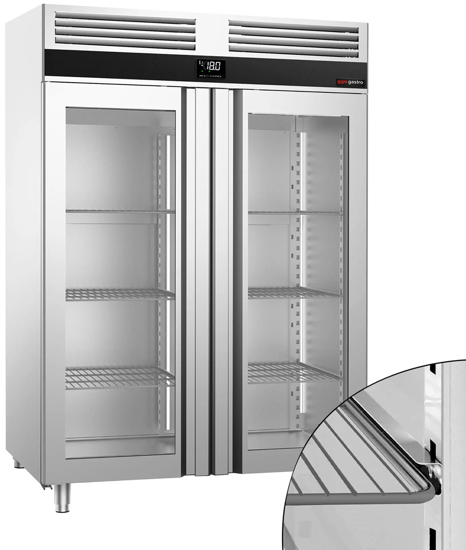 Dulap de congelare GGM Gastro Premium TF1400NDG-EF (Inox) - 9