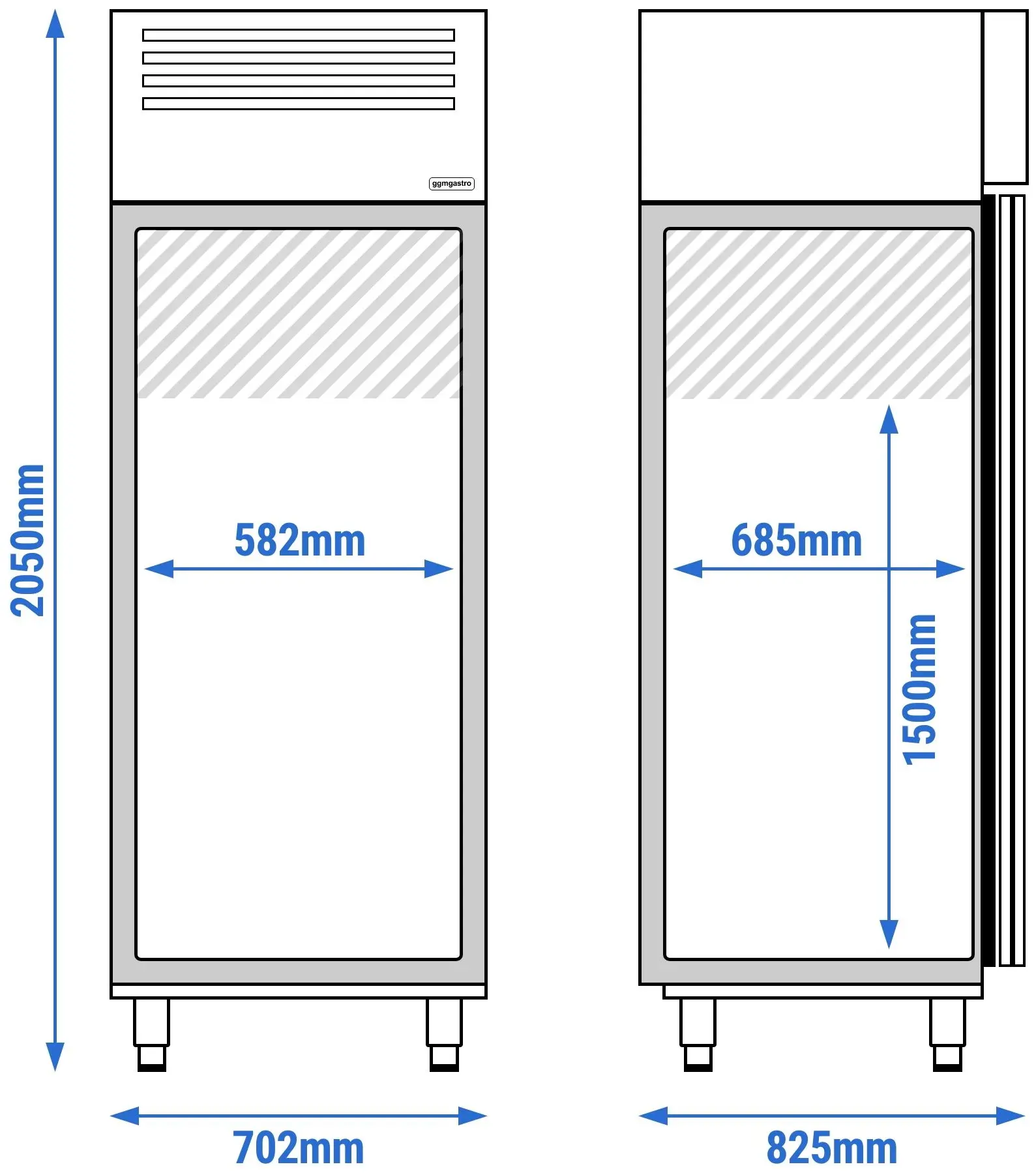 Морозильный шкаф GGM Gastro Premium TF700ND-EF (Inox) - 12