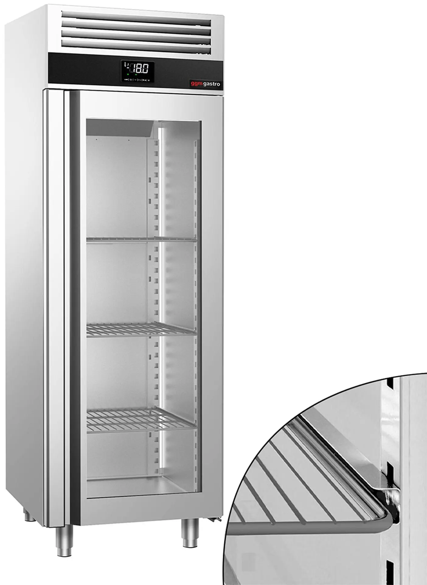 Dulap de congelare GGM Gastro Premium TF700NDG-EF (Inox) - 8