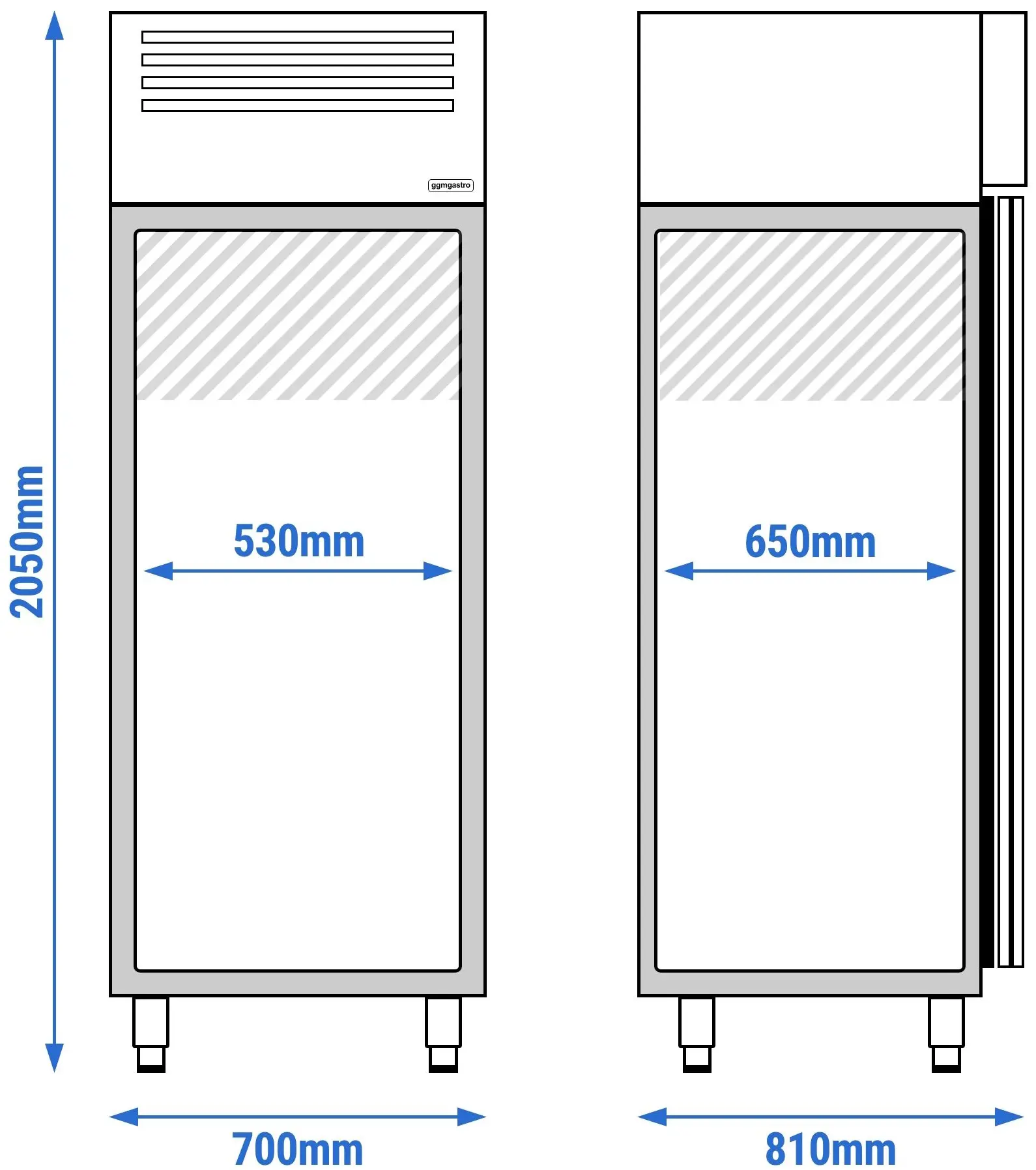 Dulap de congelare GGM Gastro Premium TF700NDG-EF (Inox) - 10
