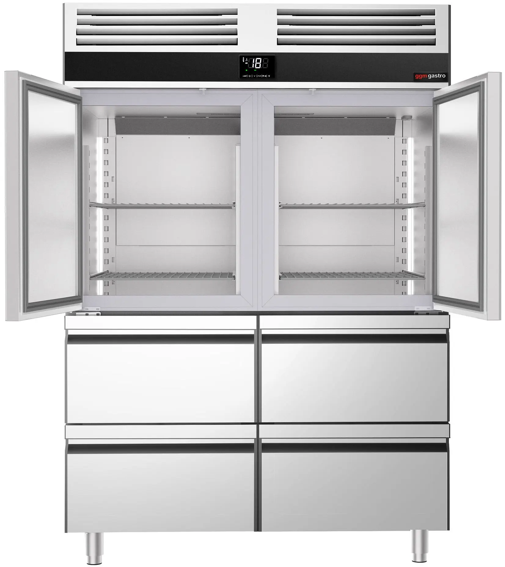 Морозильный шкаф GGM Gastro Premium TKSF1482TS (Inox) - 2