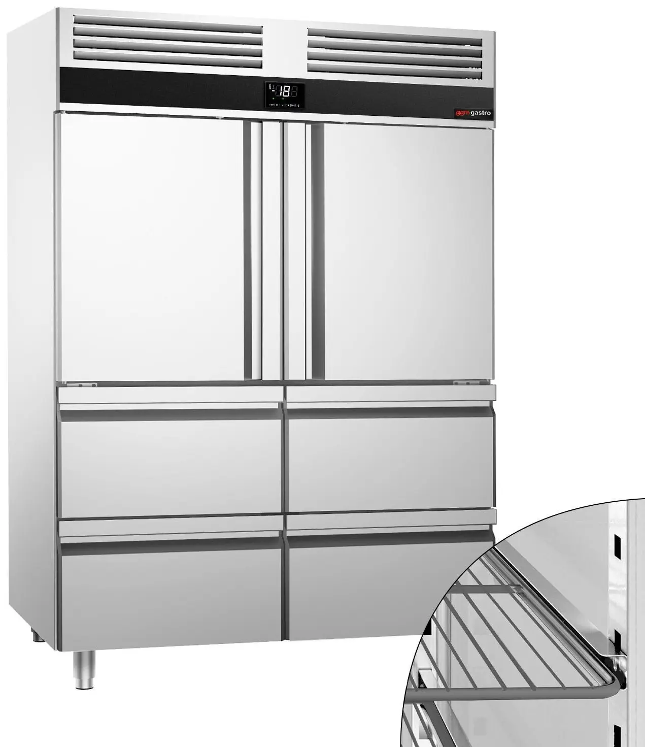 Морозильный шкаф GGM Gastro Premium TKSF1482TS (Inox) - 10