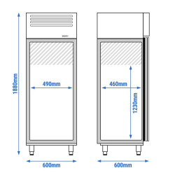 Dulap de congelare GGM Gastro Premium TKSF664 (Inox) Thumb