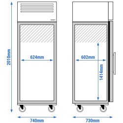 Dulap de congelare GGM Gastro Premium TS600GND (Inox) Thumb